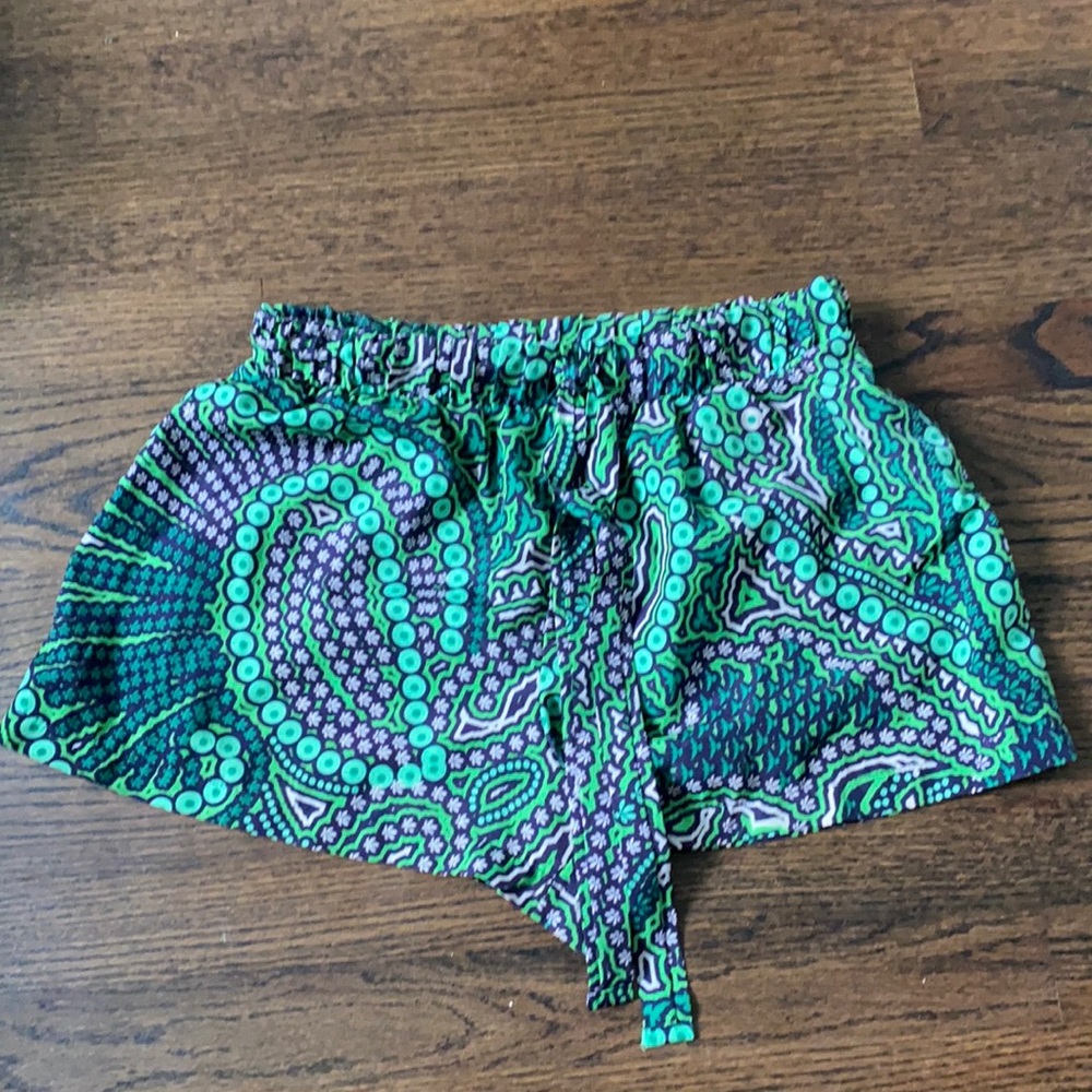 Romeo and Juliet couture green printed shorts
